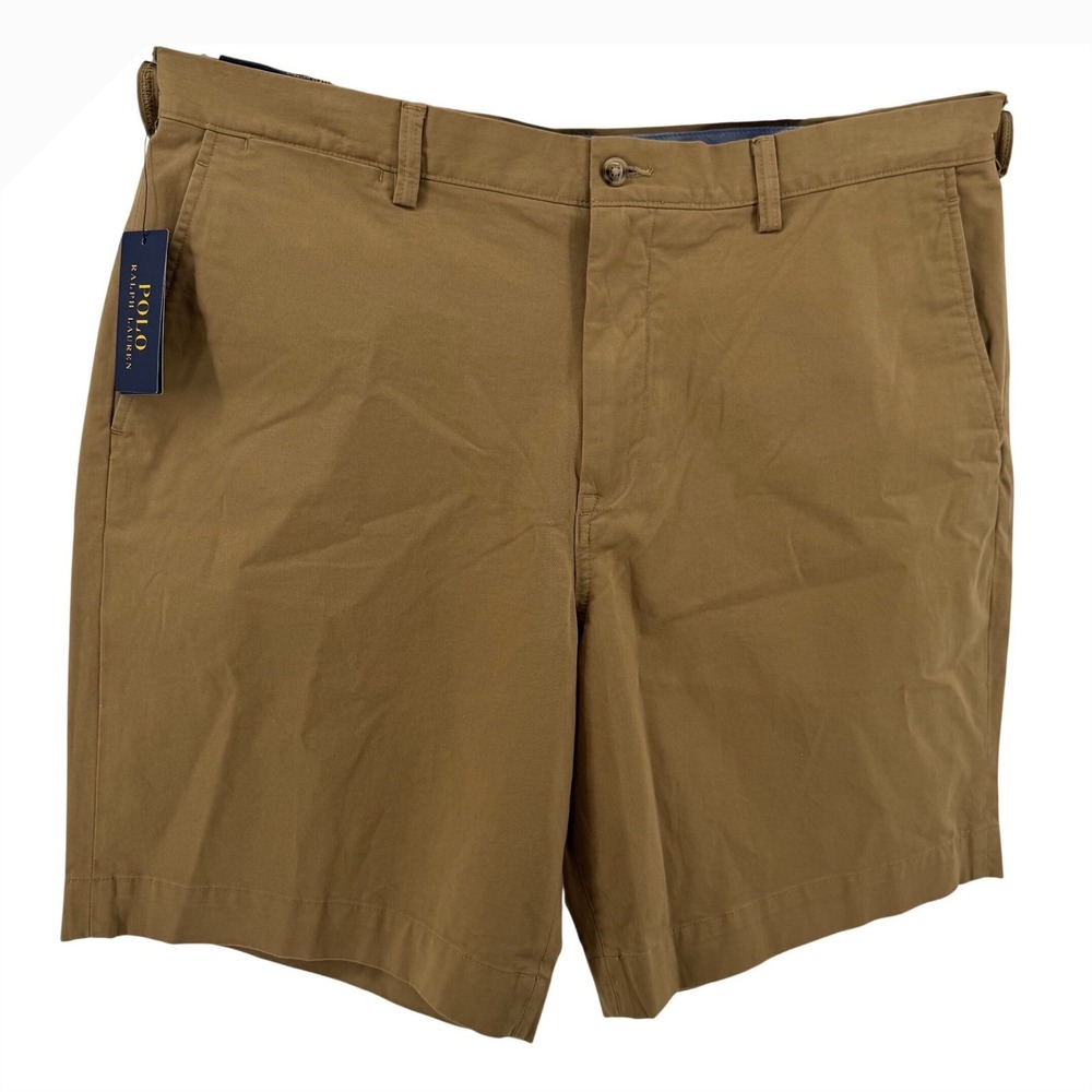 Polo Ralph Lauren Mens Classic Fit 9" Inseam Chino Shorts Tan Khaki Size 38 NWT